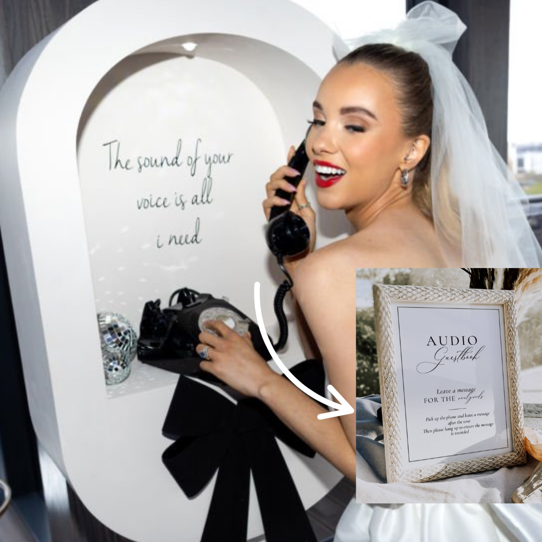 Audio Guestbook Wedding Sign Template (3 Styles Included)