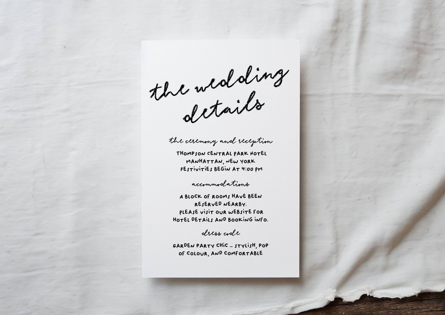 Handwritten Wedding Invitation Suite Template - Aurora