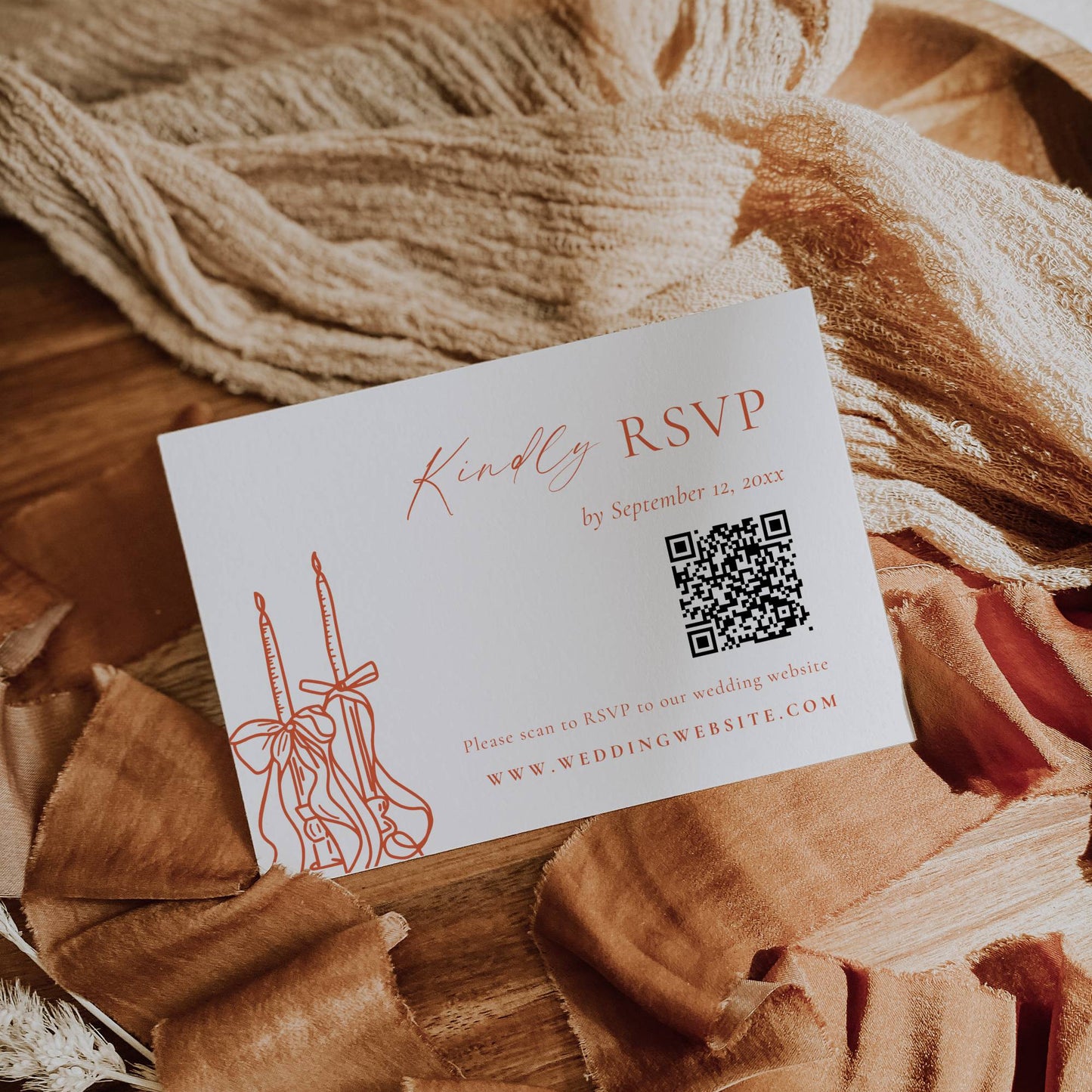 Verona Sunset Wedding Invitation Suite Template - Everlie
