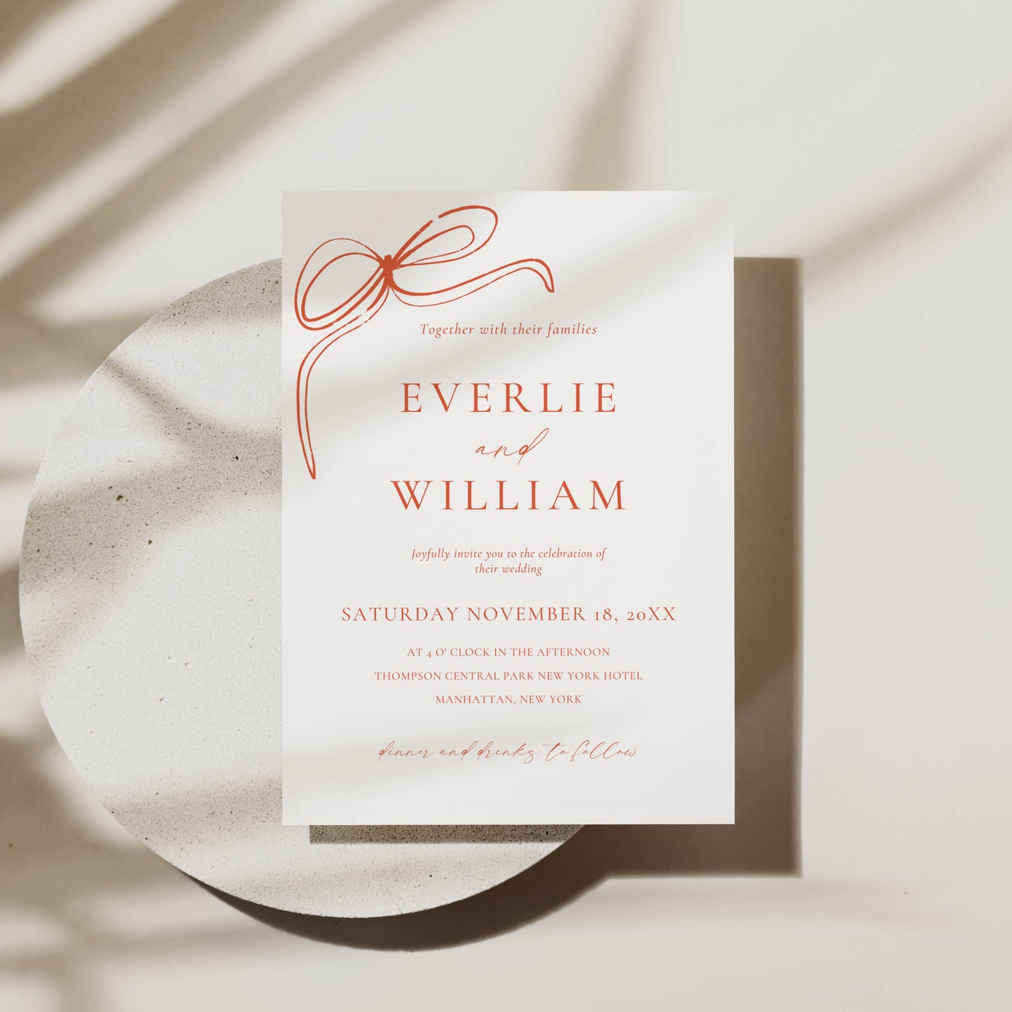 Verona Sunset Wedding Invitation Suite Template - Everlie