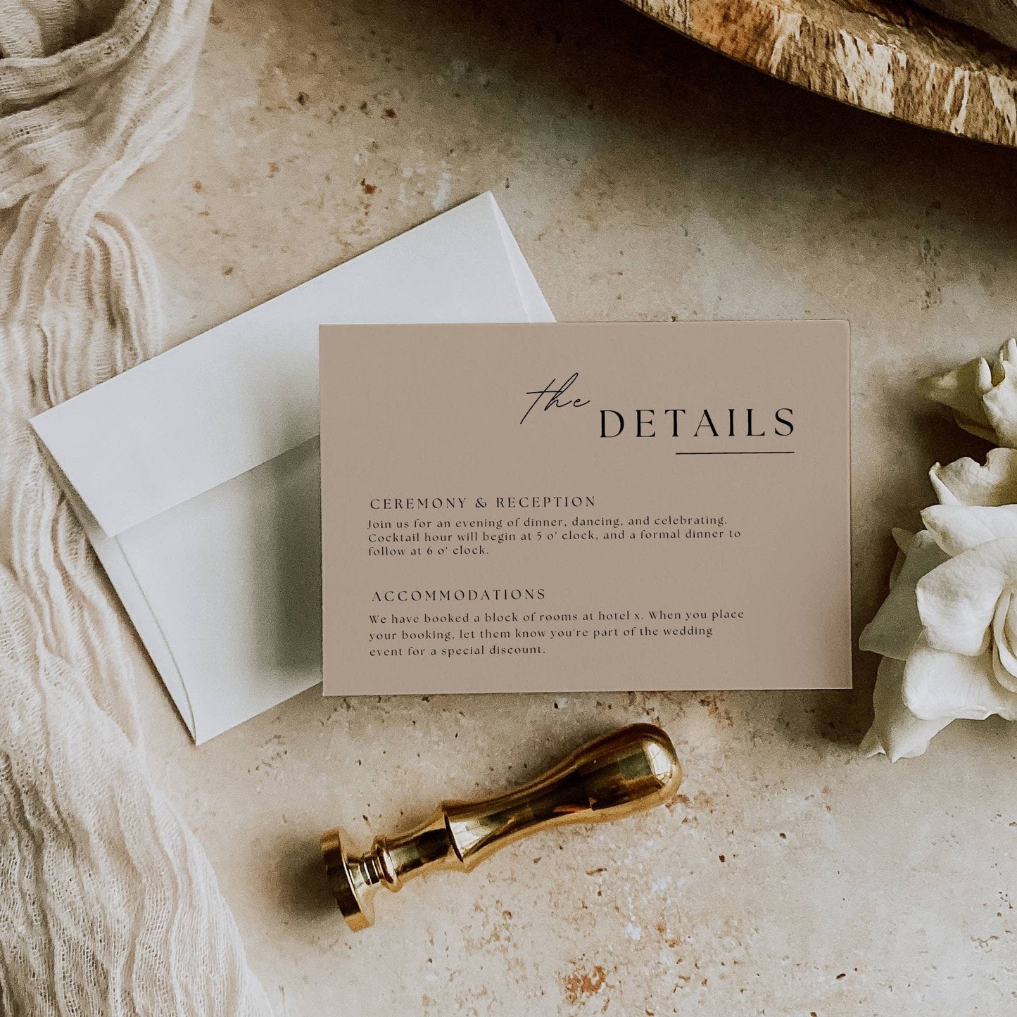 Boho Wedding Invitation Suite Template - Marisa