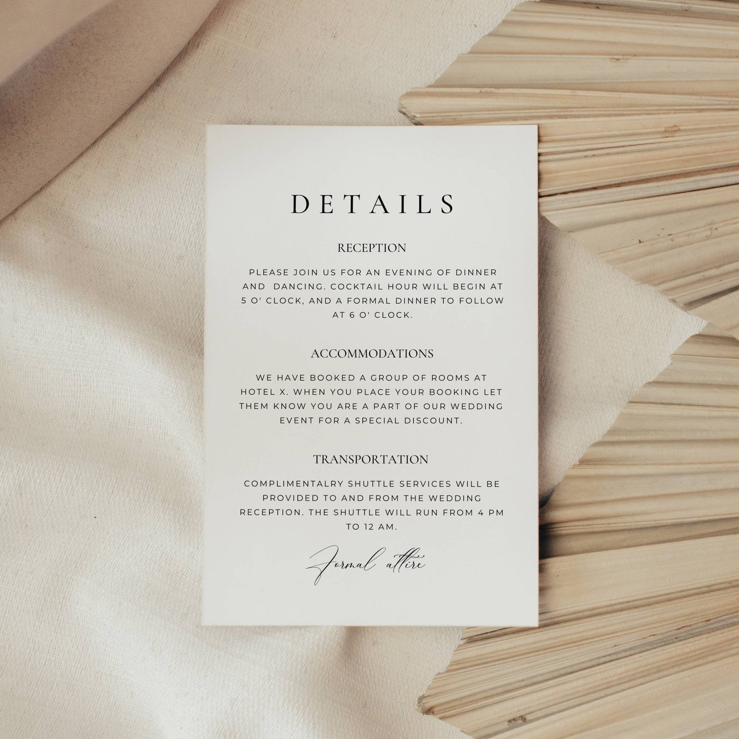 Minimalist Wedding Invitation Suite QR Code Template - Blair