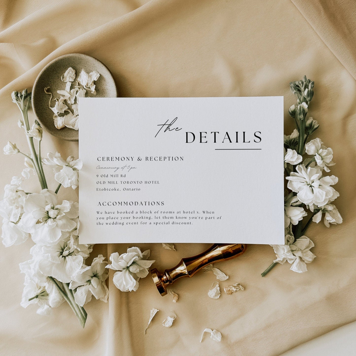 Minimalist Wedding Invite Suite Template - Sophie