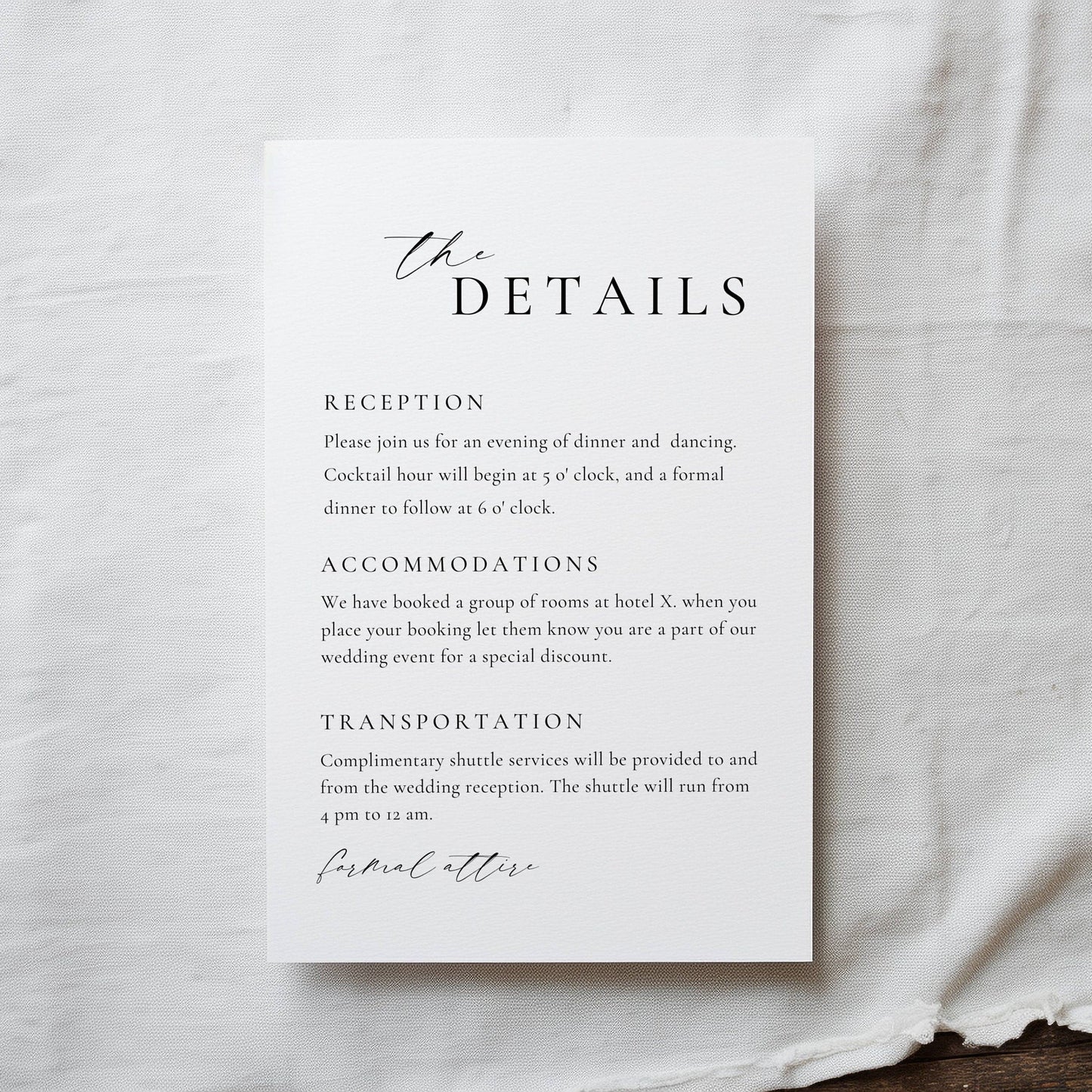 Modern Wedding Invitation Suite Template - Elianna