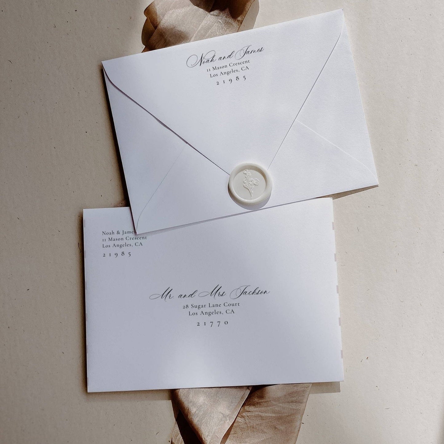 Luxury Calligraphy Envelope Address Label