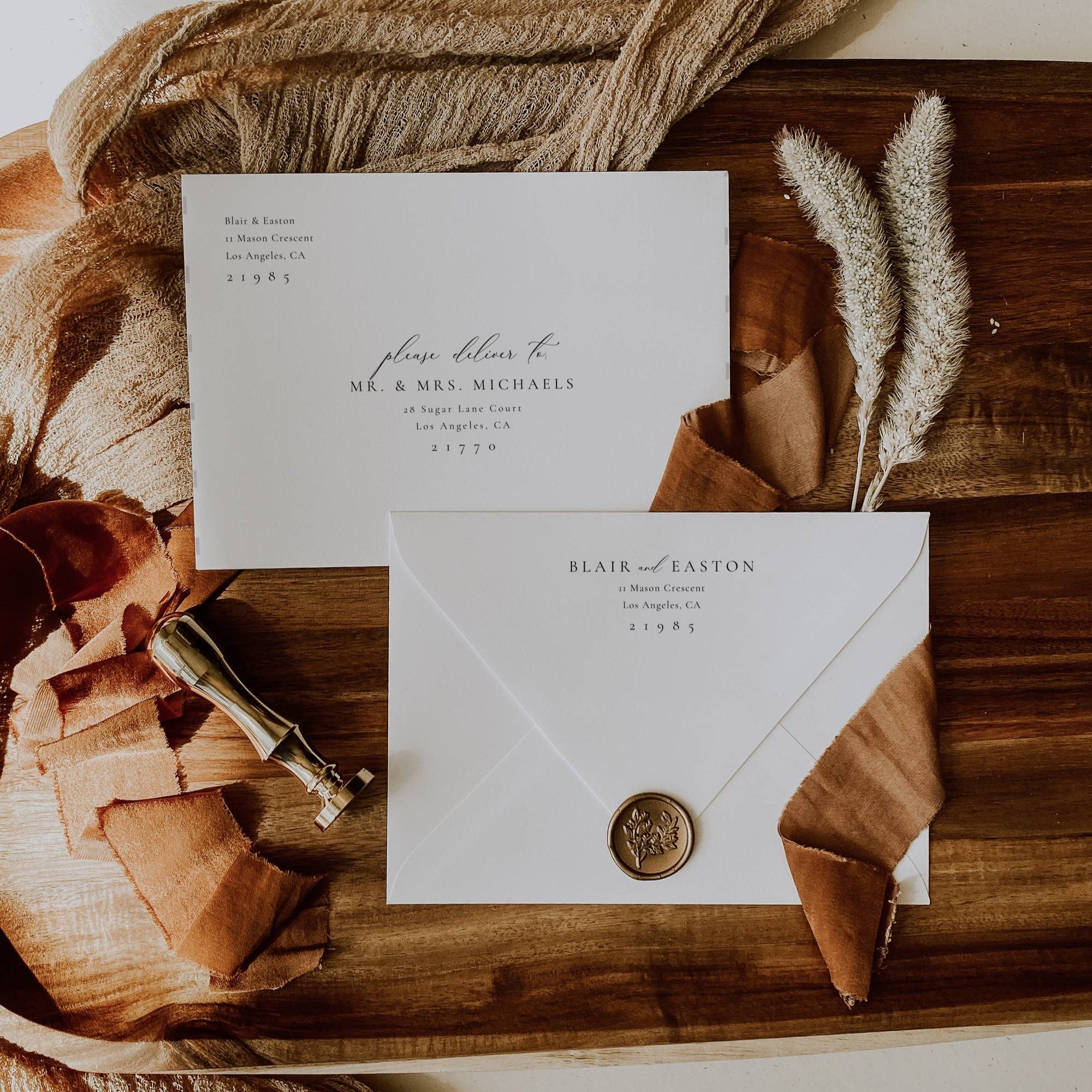 Envelope Address Labels | Classic, Elegant & Modern Styles – PRETTY ...