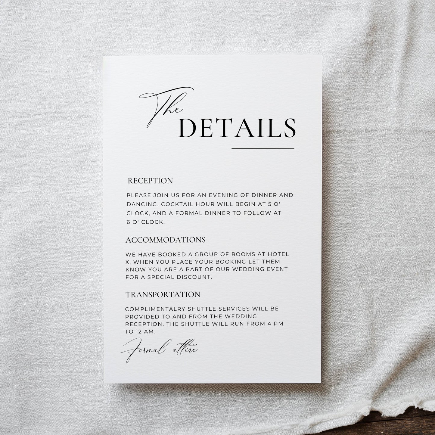 Modern Wedding Invitation Suite Template -Blair