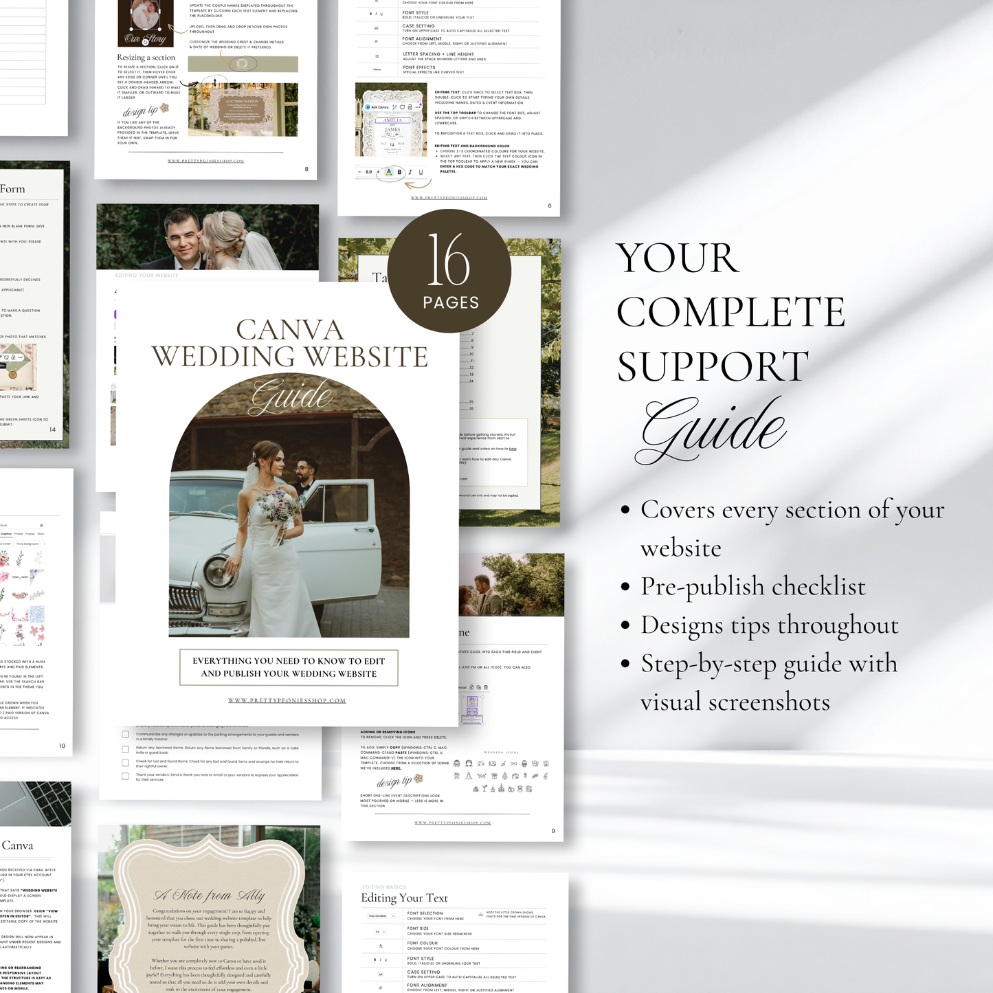 Wedding Website Template Canva | Elegant Italy Destination Theme - Amelia