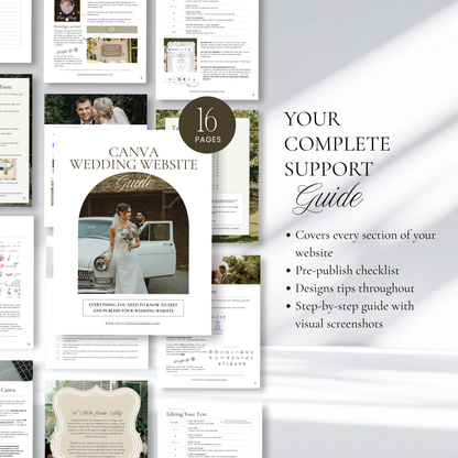 Wedding Website Template Canva | Elegant Italy Destination Theme - Amelia