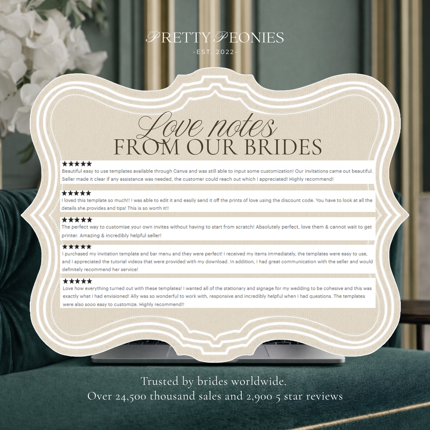 Espresso Wedding Invitation Suite Template - Sloane