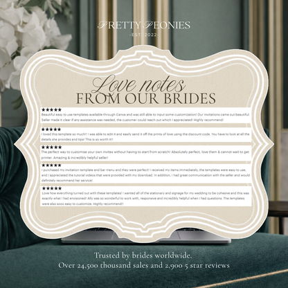 Espresso Wedding Invitation Suite Template - Sloane