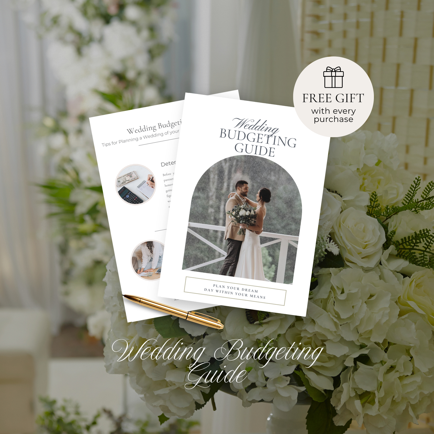 Green Striped Wedding Invitation Suite Template - Daisy
