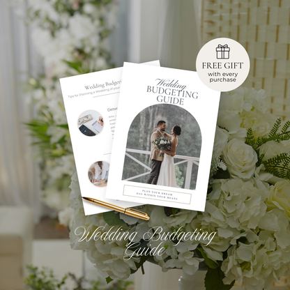 Green Striped Wedding Invitation Suite Template - Daisy