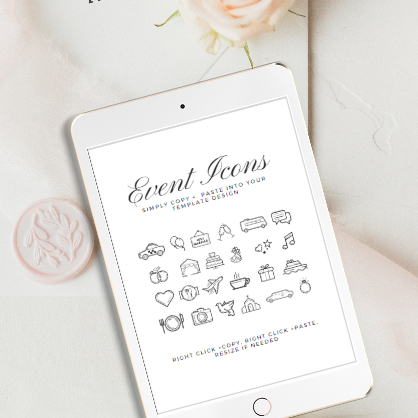 Modern Wedding Program Template Bi Fold 11x8.5"- Elianna