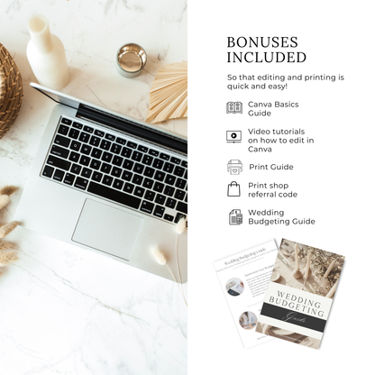 Modern Wedding Invitation Suite Template -Blair