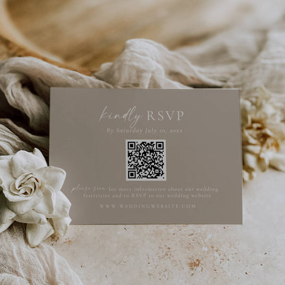Boho Terracotta Wedding Invitation Suite Template - Charlotte