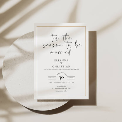 Holiday Wedding Invitation Template