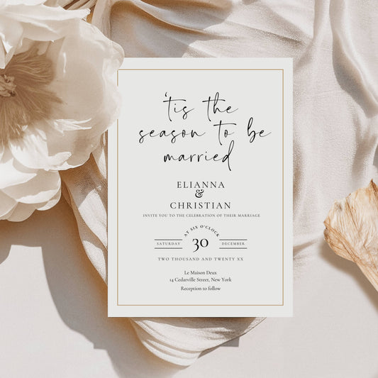 Holiday Wedding Invitation Template