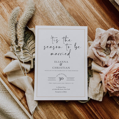 Holiday Wedding Invitation Template