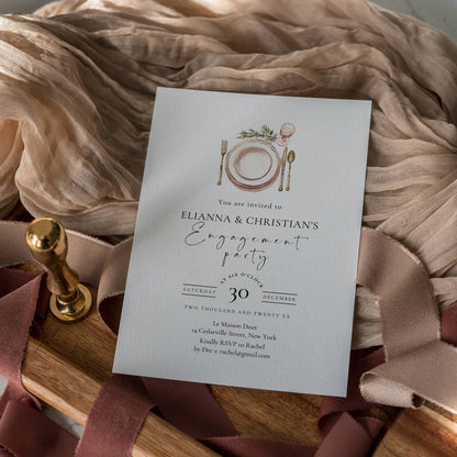 Holiday Engagement Party Invitation Template