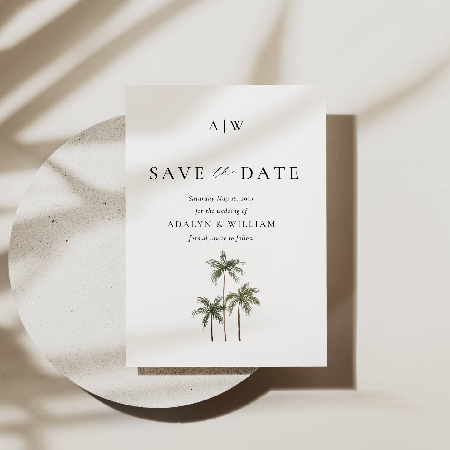 Mexico Destination Wedding Save the Date Template - Adalyn