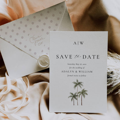 Mexico Destination Wedding Save the Date Template - Adalyn