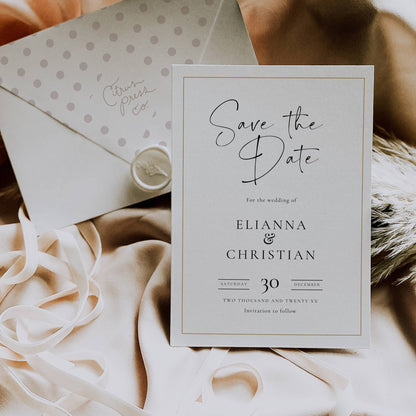 Holiday Wedding Save the Date Template