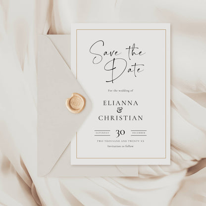 Holiday Wedding Save the Date Template