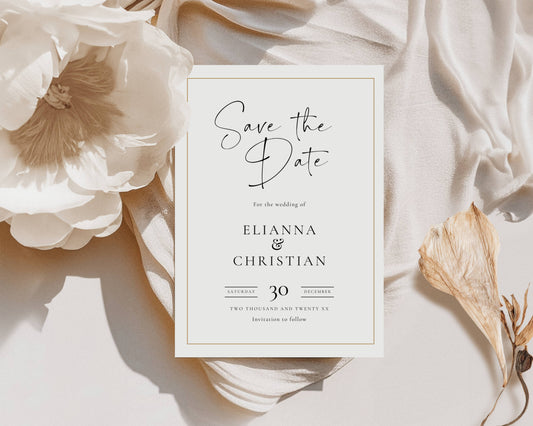 Holiday Wedding Save the Date Template