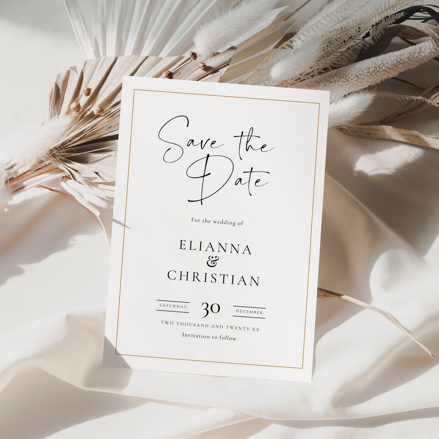 Holiday Wedding Save the Date Template