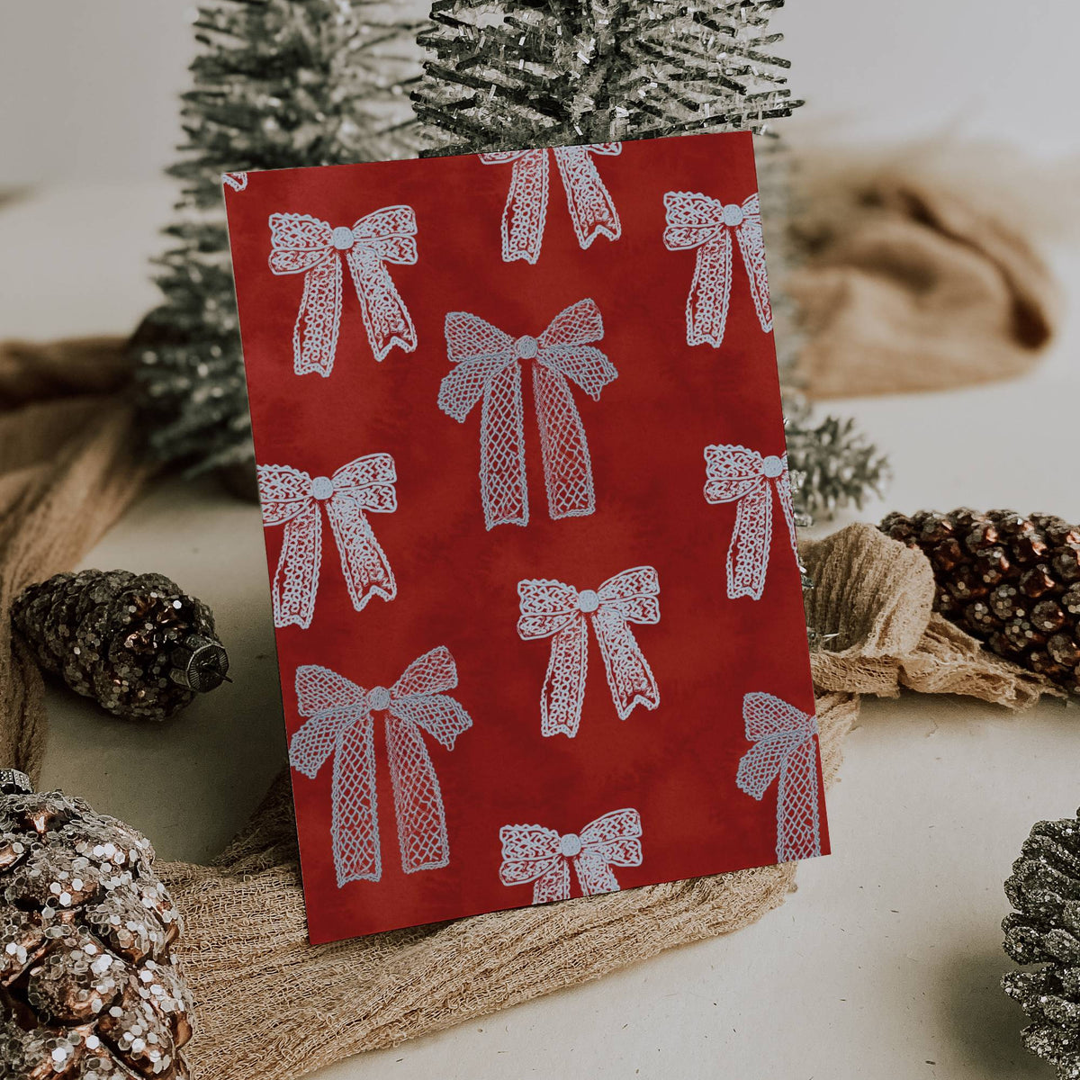Mistletoe First Christmas Married Photo Newlywed Christmas Card Template 5x7