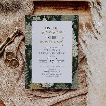 Christmas Bridal Shower Invitation Template