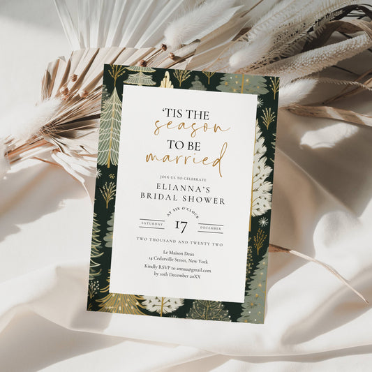 Christmas Bridal Shower Invitation Template