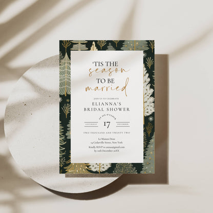 Christmas Bridal Shower Invitation Template
