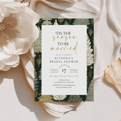Christmas Bridal Shower Invitation Template