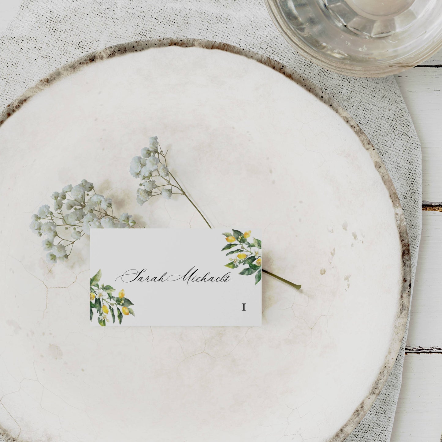 Small Mediterranean Wedding Stationery & Reception Bundle - Alexia