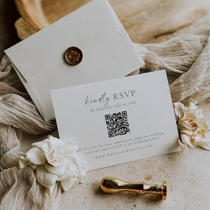 Sage Green Wedding Invitation Suite Template - Angelica