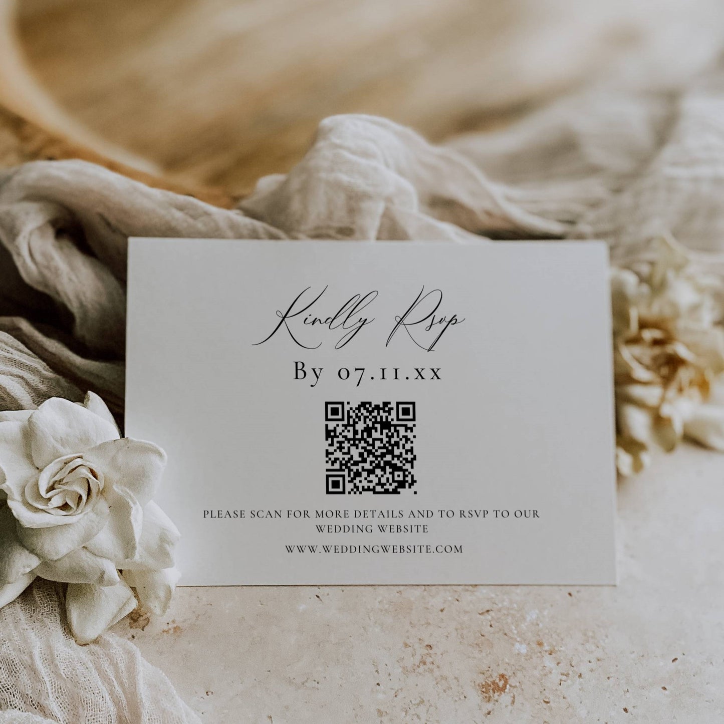Elegant Script Wedding Invitation Suite Template - Blair