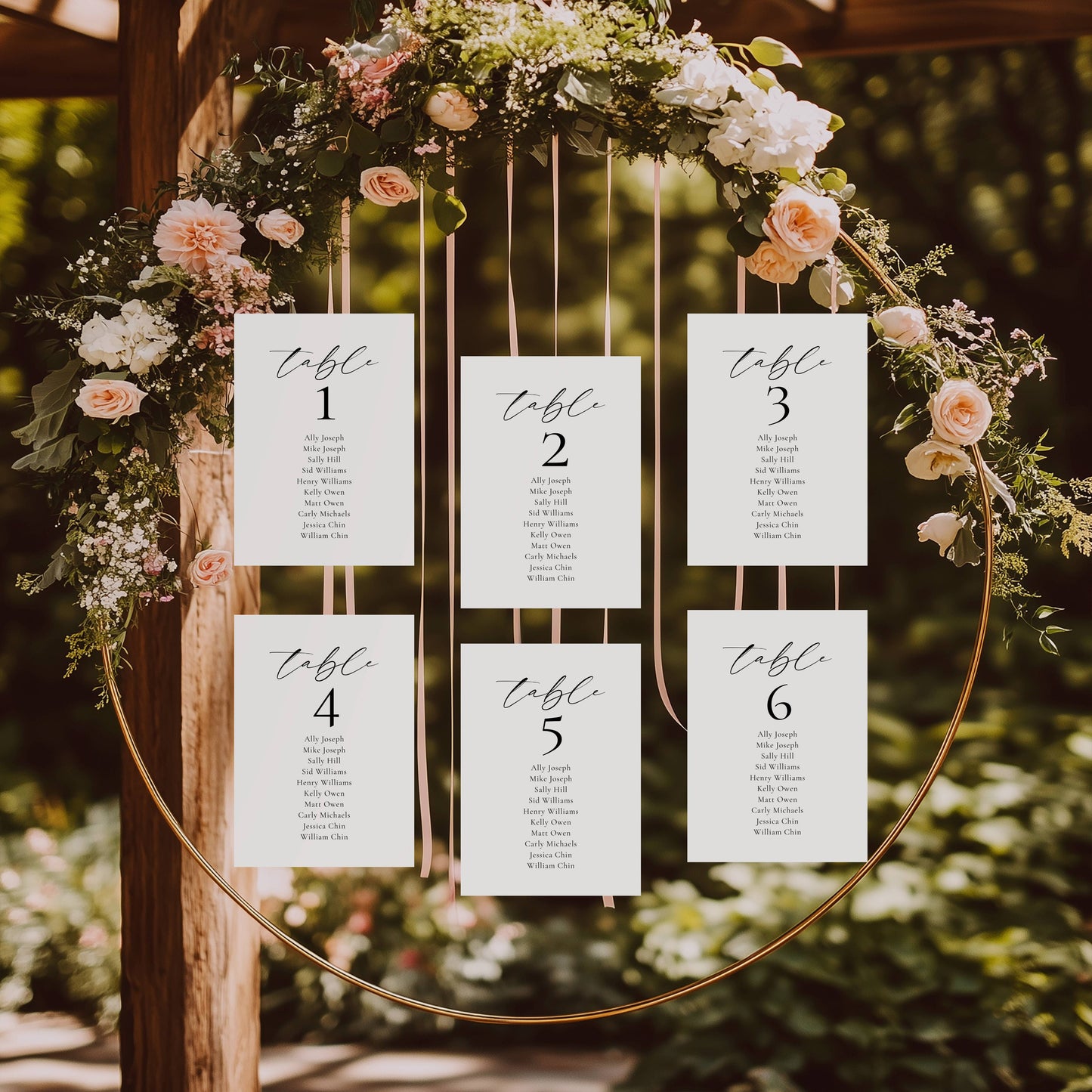 Modern Wedding Seating Chart Cards - Elianna