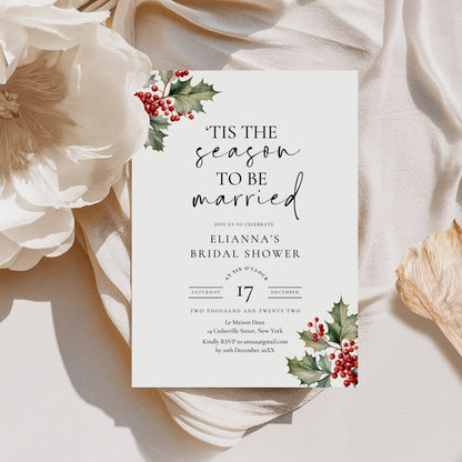 Christmas Bridal Shower Invitation Template