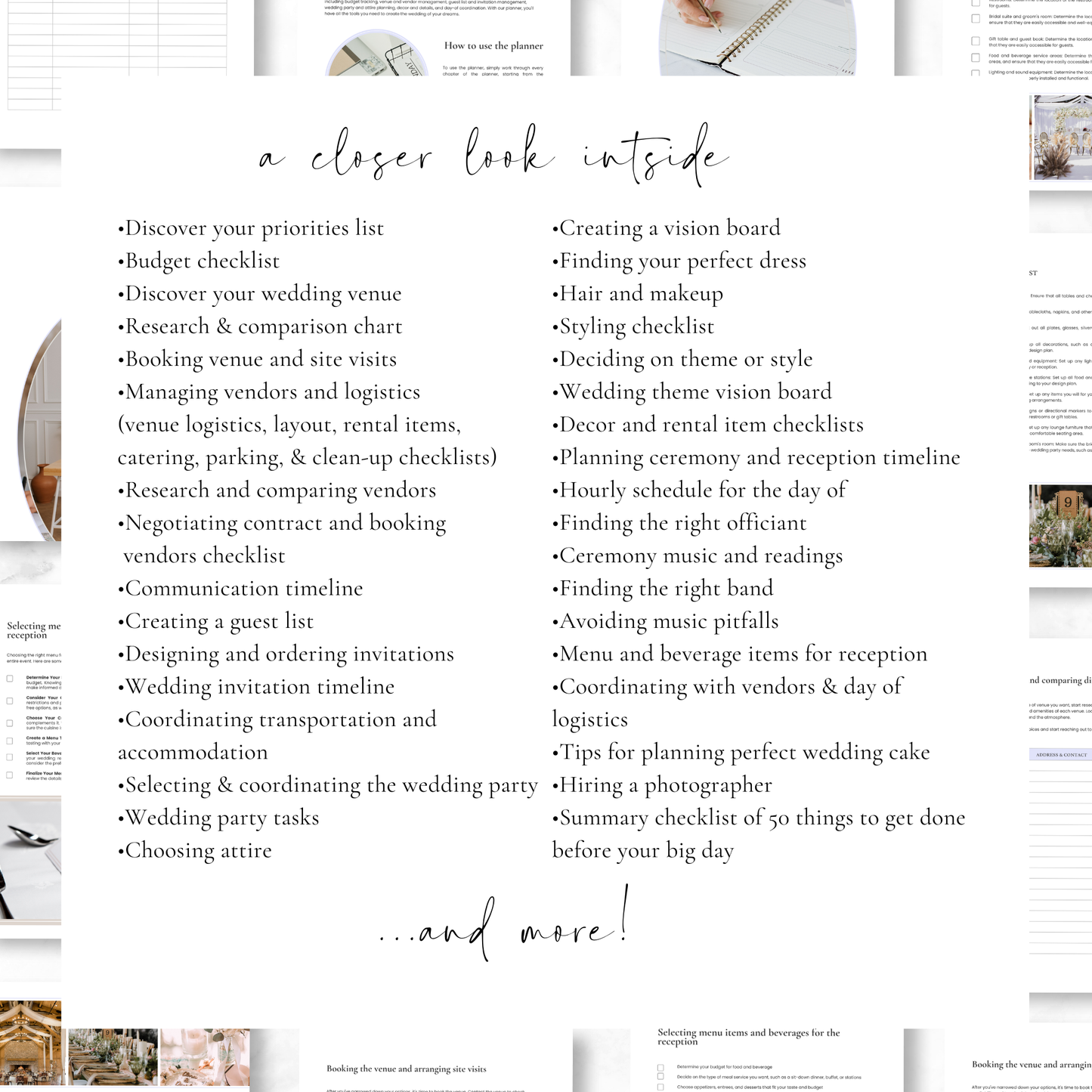 Complete Printable Wedding Planner (68 pages)