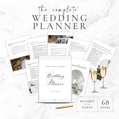 Complete Printable Wedding Planner (68 pages)