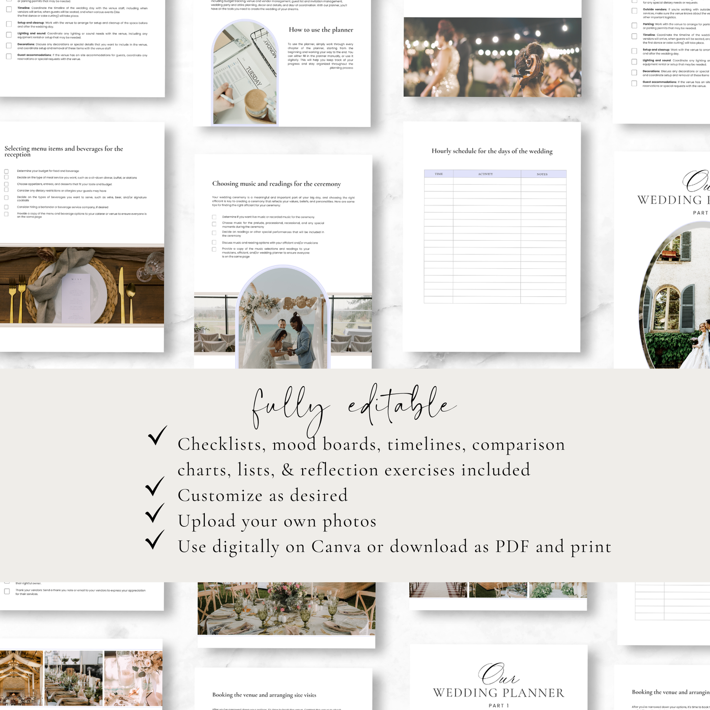 Complete Printable Wedding Planner (68 pages)