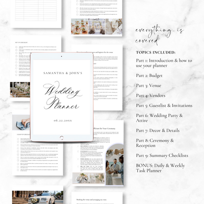 Complete Printable Wedding Planner (68 pages)