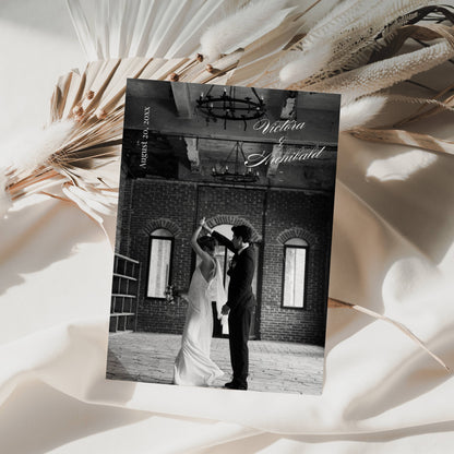 Modern "Old Money" Save The Date with Photo 5x7" - Victoria