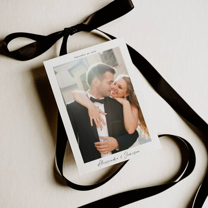 Elegant Wedding Invitation Suite Template with Photo - Alessandra