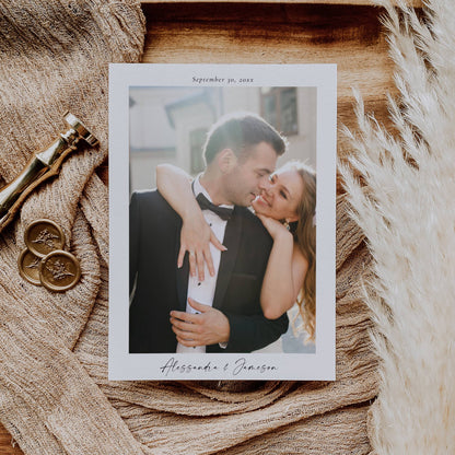 Elegant Wedding Invitation Suite Template with Photo - Alessandra