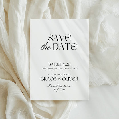 Modern Save The Date Card Template - Grace