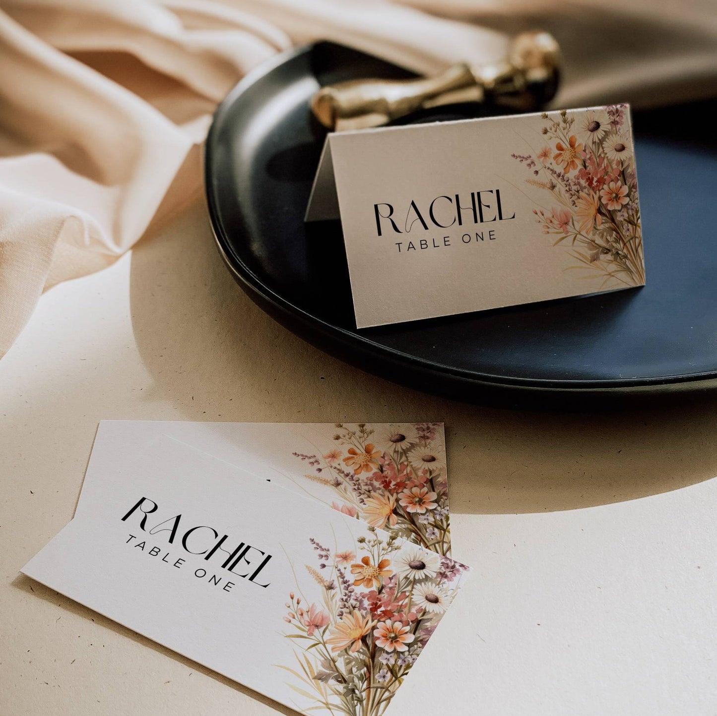 Small Terracotta and Navy Wildflower Wedding Reception Bundle - Amelia