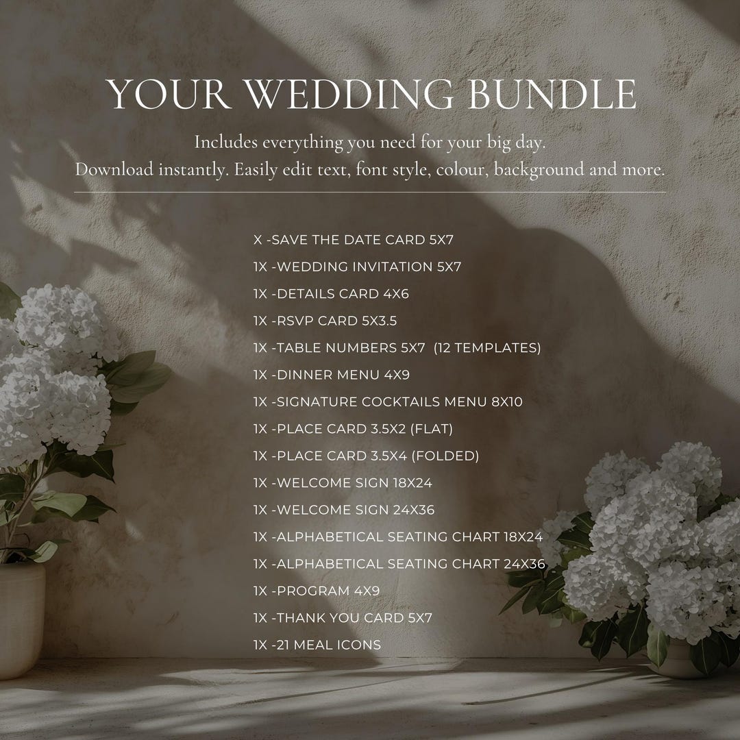 Sloane Collection wedding program and order of events card with black and white monogram design